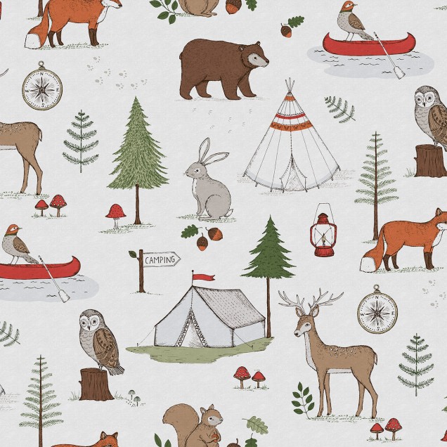 Tapet cu design Camping Trip