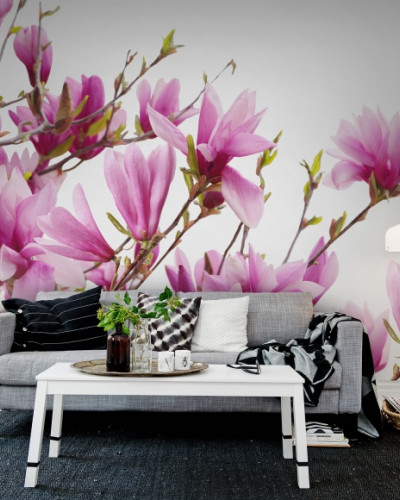 Wallpaper 3D cu flori de Magnolia