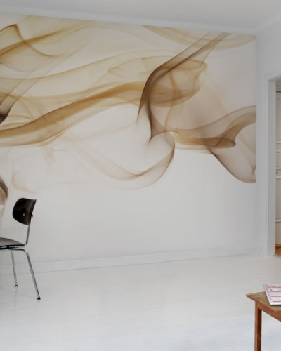 Tapet cu design abstract în tonuri de maro