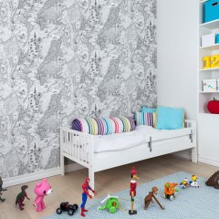 Fototapet Treasure Hunt, Black and White, personalizat, Rebel Walls