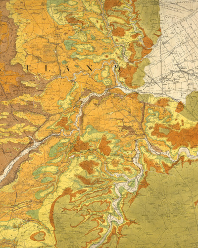 Wallpaper cu harta vintage Trails and Tracks