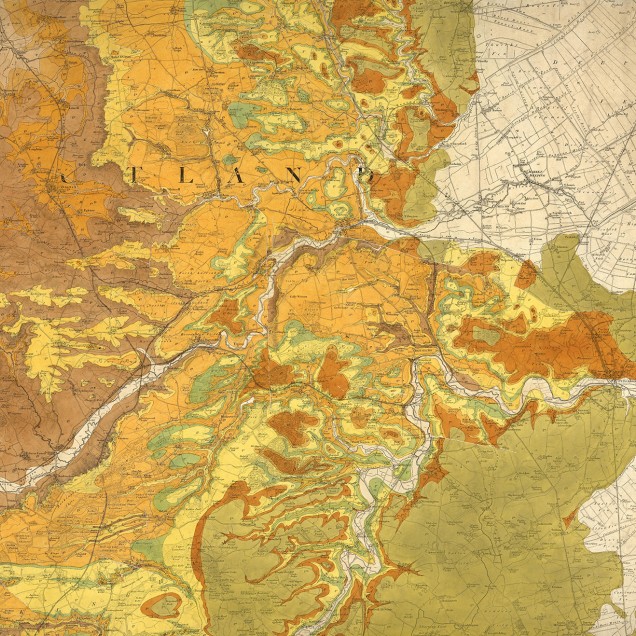 Wallpaper cu harta vintage Trails and Tracks