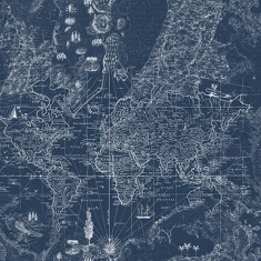 Fototapet Rebel Walls RBW-R13862. Conține culorile: Albastru, Albastru Safir, Albastru, Albastru Porumbel, Gri, Gri Fereastră, Alb, Alb Trafic