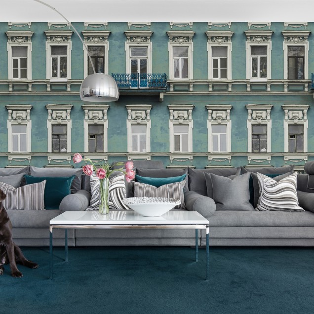 Imagine cu un tapet Strada Azul, reprezentând o fațadă a unei clădiri europene clasice, cu ferestre elegante și detalii arhitecturale elaborate.