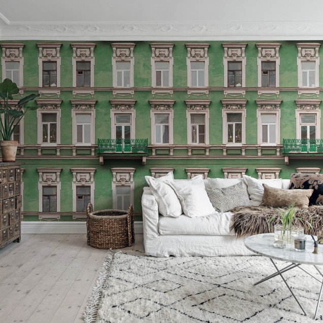 Strada Verde wallpaper cu un design elegant si o culoare verde vibranta