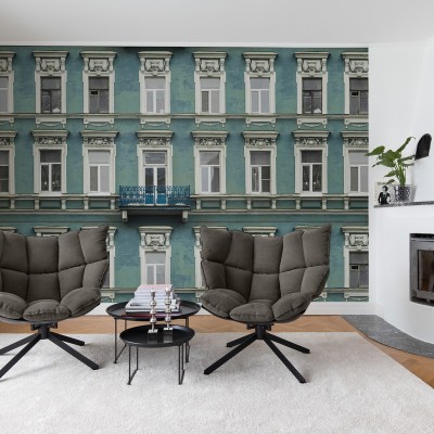 Imagine cu un tapet Strada Azul, reprezentând o fațadă a unei clădiri europene clasice, cu ferestre elegante și detalii arhitecturale elaborate.