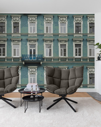 Imagine cu un tapet Strada Azul, reprezentând o fațadă a unei clădiri europene clasice, cu ferestre elegante și detalii arhitecturale elaborate.