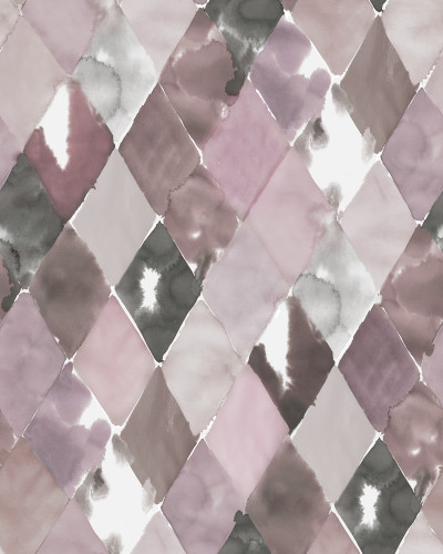 Fototapet Big Harlequin, Plum cu model geometric abstract