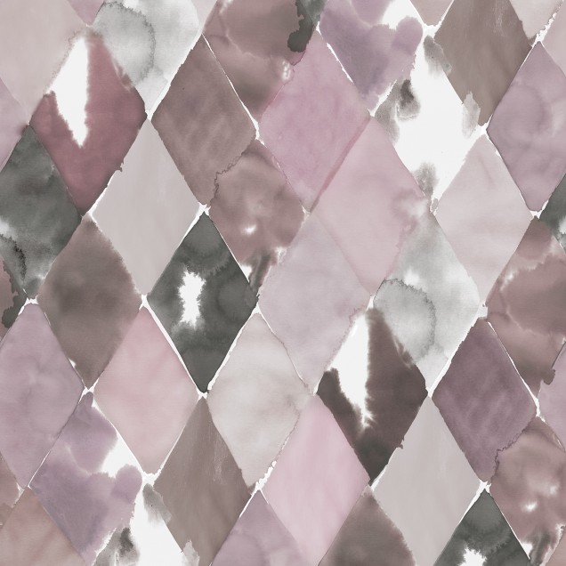 Fototapet Big Harlequin, Plum cu model geometric abstract