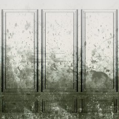 Foto tapet 3D Patinated Panels, Moss, personalizat, Rebel Walls
