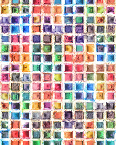Tapet abstract cu o paleta de culori vibrante, design repetitiv