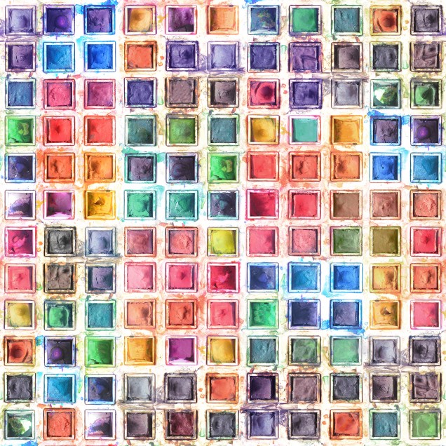 Tapet abstract cu o paleta de culori vibrante, design repetitiv