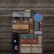 Foto tapet 3D Stacked Suitcases, Pile, repetitiv, Rebel Walls