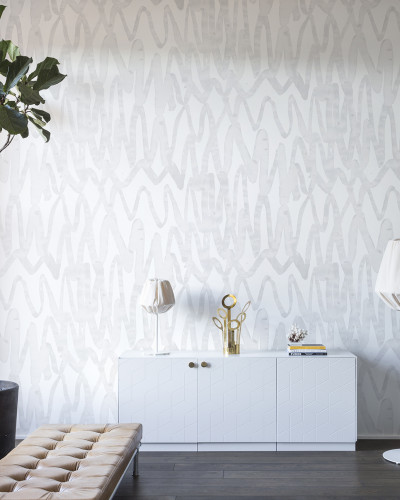 Tapet cu design modern, Pulse of Passion, Alb, Repetitiv