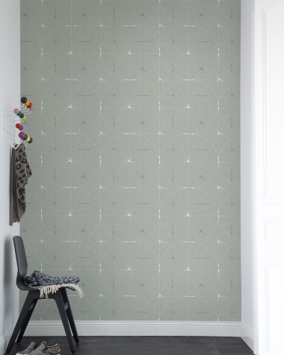Perfect Fit, Verde Mint, Repetitiv, tapet cu un design geometric minimalist