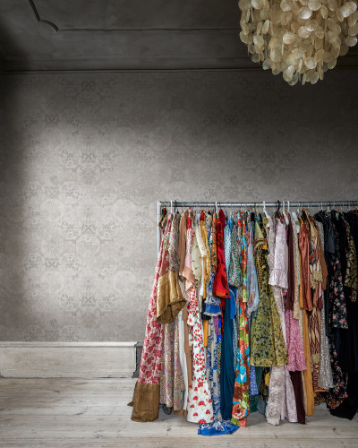 Tapet cu model floral elegant, Qatar, Sand