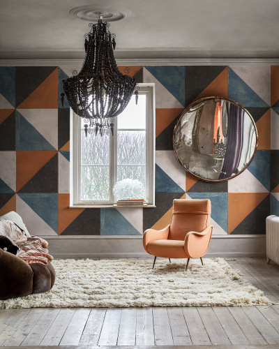 Tunis, Rust tapet cu design geometric, aspect vintage