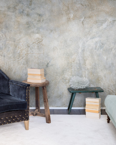 Tapet cu aspect de beton brut Fossil Stone