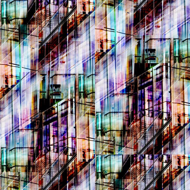 Tapet Neon City cu design abstract cu un amestec de culori neon, perfect pentru un hol, dormitor sau o zona de relaxare.