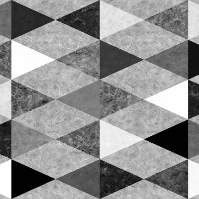 Tapet geometric abstract cu textura marmurei in culori gri, negru si alb