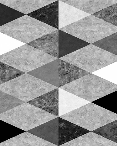 Tapet geometric abstract cu textura marmurei in culori gri, negru si alb