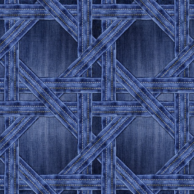 Tapet cu aspect de denim, cu un model subtil de impletituri