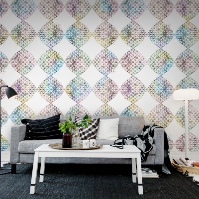 Tapet X-Ray, Color cu design abstract modern, linii geometrice fine si nuante delicate de culoare.