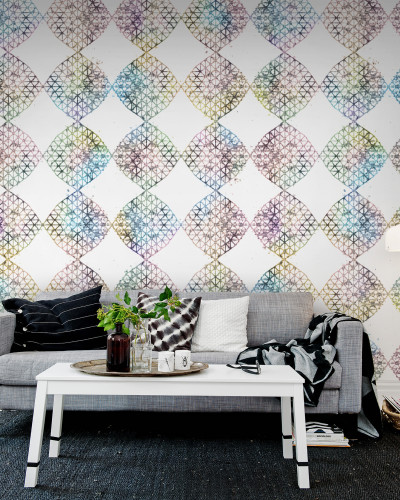 Tapet X-Ray, Color cu design abstract modern, linii geometrice fine si nuante delicate de culoare.