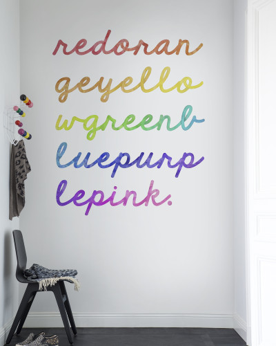 Tapet cu design modern și culori vibrante, de la roșu la roz.