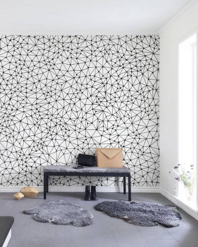 Tapet geometric minimalist Twinkle Twinkle Negru