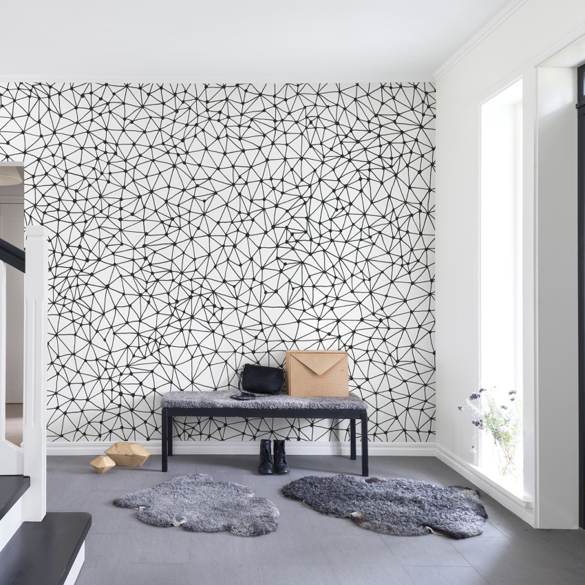 Tapet geometric minimalist Twinkle Twinkle Negru