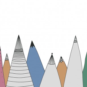 Foto tapet 3D Mountain Ridge, Color, personalizat, Rebel Walls