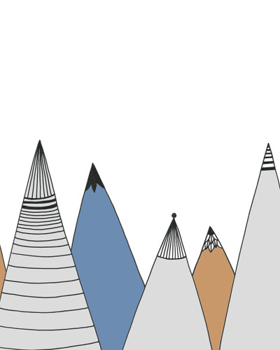Tapet modern Mountain Ridge, Color cu design geometric