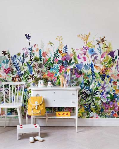 Tapet floral cu un model vibrant