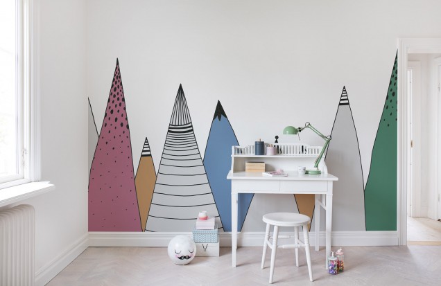 Foto tapet 3D Mountain Ridge, Color, Rebel Walls