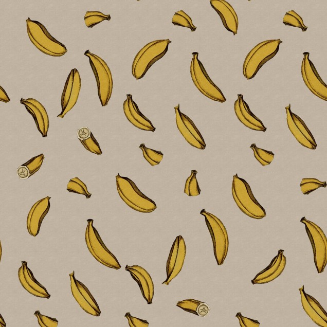 Tapet cu banane desenate, perfect pentru camera copiilor