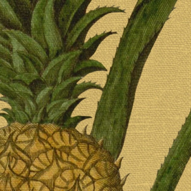 Tapet Pineapple, Sunshine cu ananas pe fundal galben