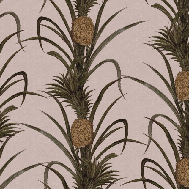 Tapet cu ananas roz pal, Pineapple Soft Pink