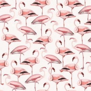 Fototapet Flamingos, Soft Pink, Rebel Walls