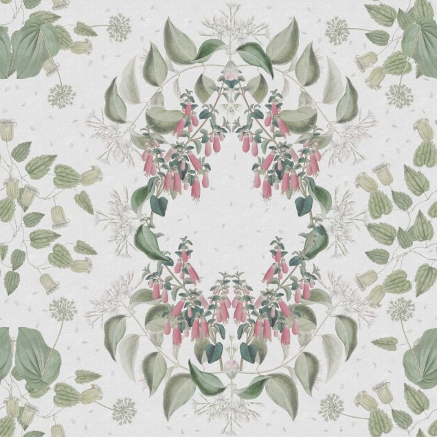 Tapet cu design floral elegant, Lotus, Pastel