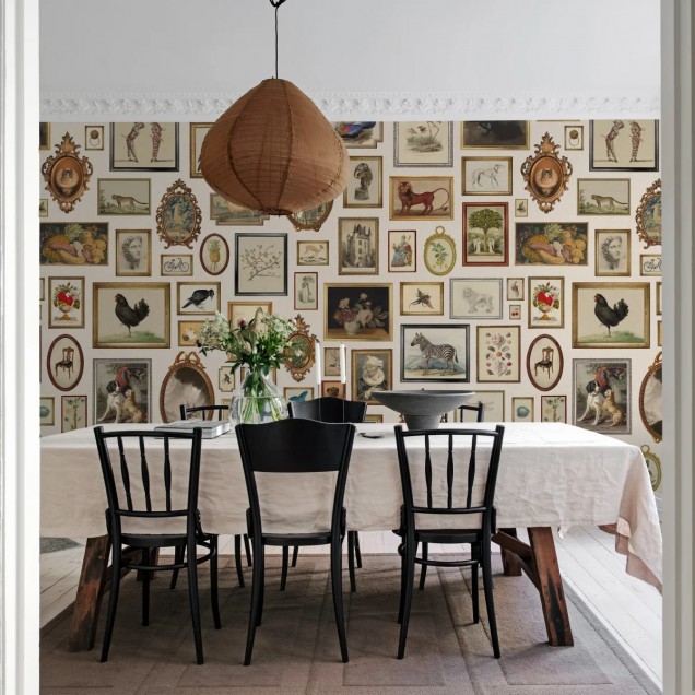 Tapet cu rame vintage bej,  design elegant cu rame clasice