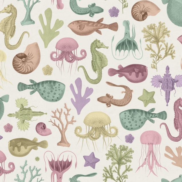 Tapet Sea Life, Pastel