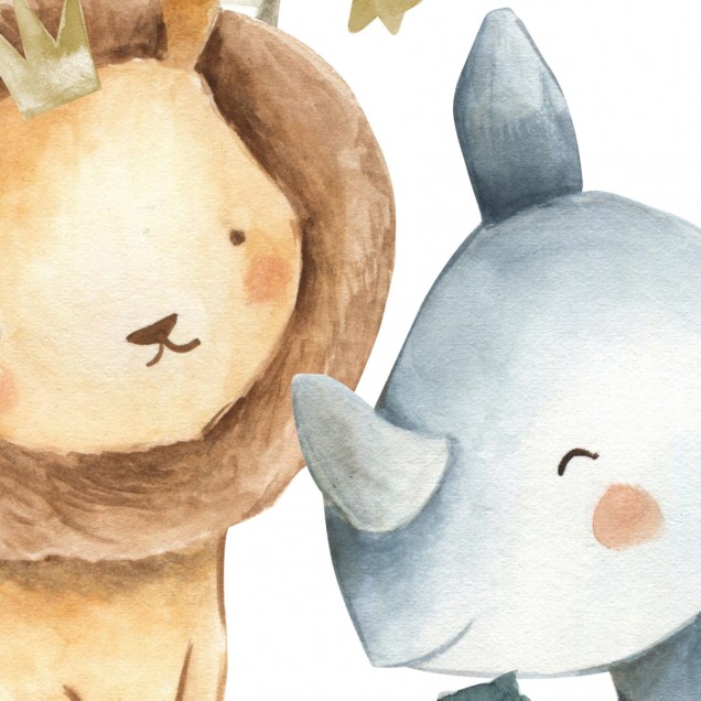 Tapet Animal Friends cu animale simpatice pentru camera copiilor