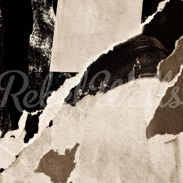 Tapet cu design abstract in nuante de maro si gri, aplicat intr-un living modern.