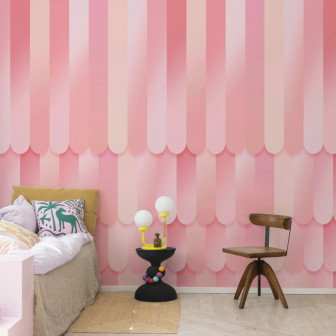 Tapet Gradient Stripes, Pink