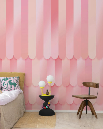 Tapet Gradient Stripes, Pink