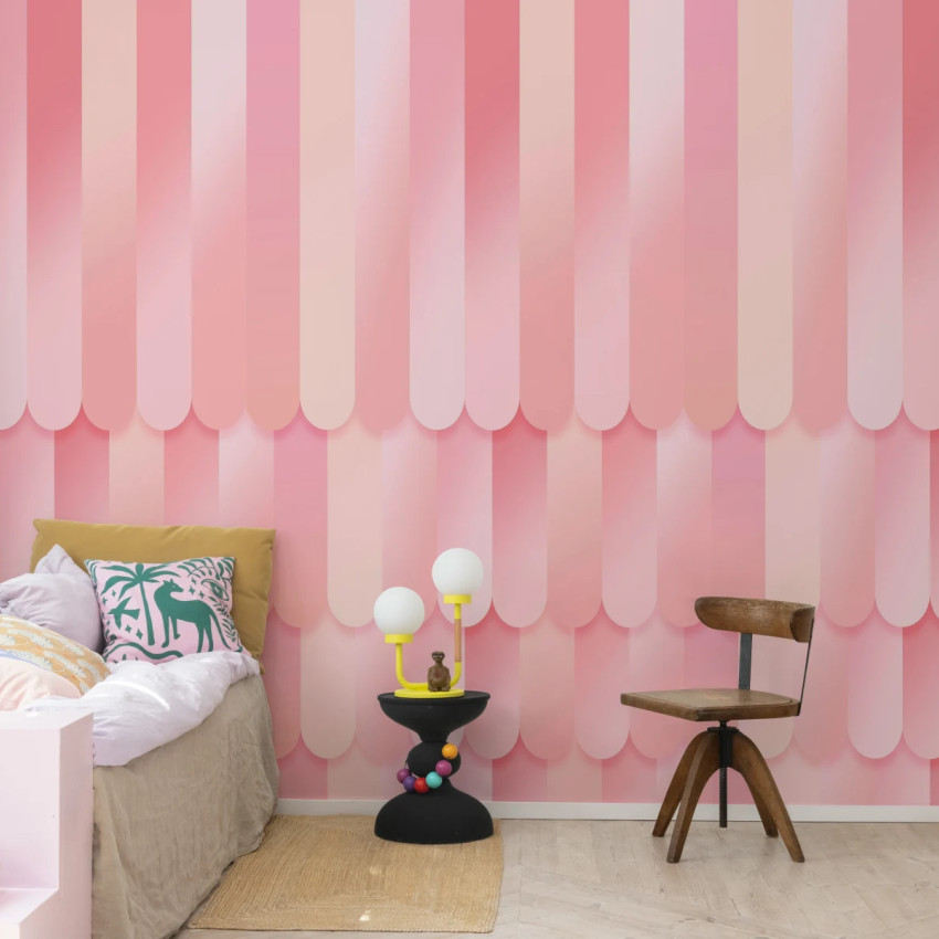 Tapet Gradient Stripes, Pink
