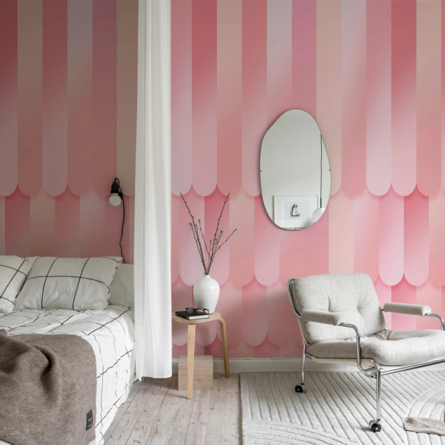 Tapet Gradient Stripes, Pink
