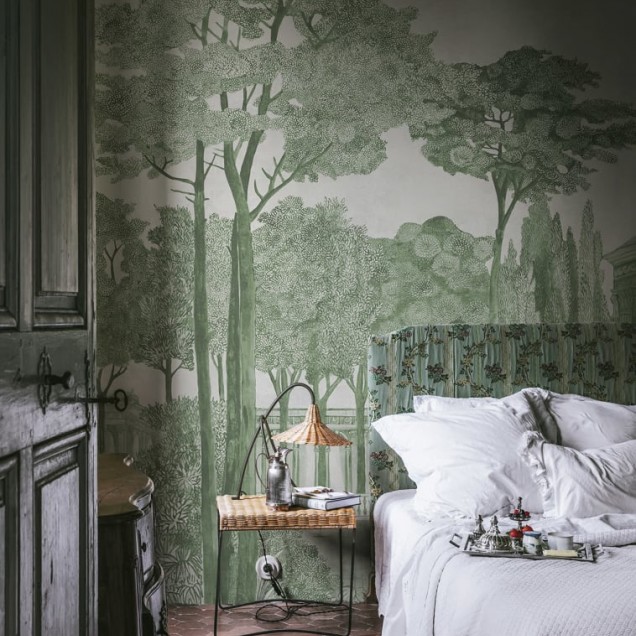 Wallpaper Chatsworth Park Green, cu design elegant și modern, inspirat de un parc verde.