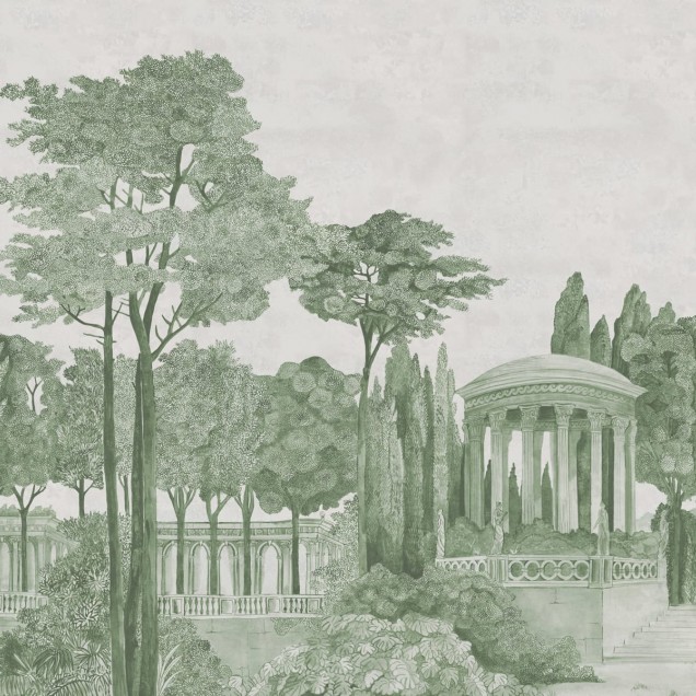 Wallpaper Chatsworth Park Green, cu design elegant și modern, inspirat de un parc verde.